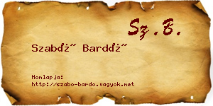 Szabó Bardó névjegykártya